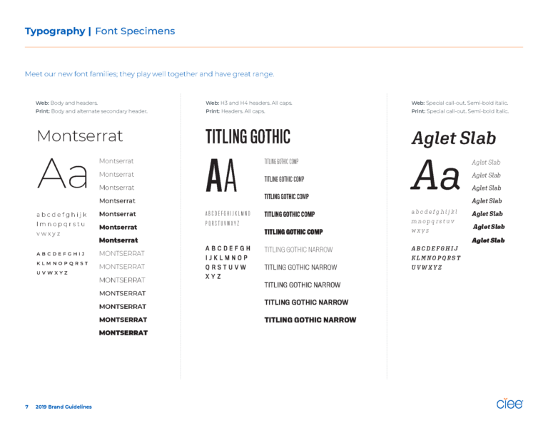 New font families